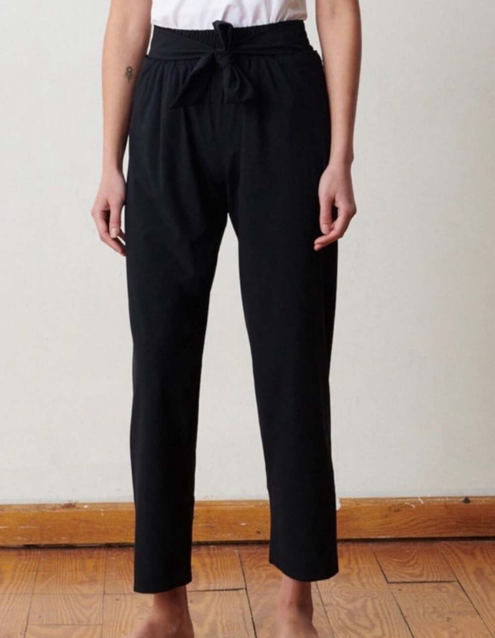 ADAY Easy Days Black Tie Waist Pants Size S